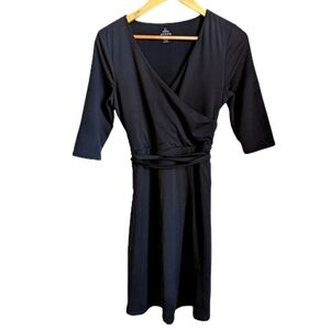 Prana Black Stretchy V Neck Casual Athletic Dress Size Small